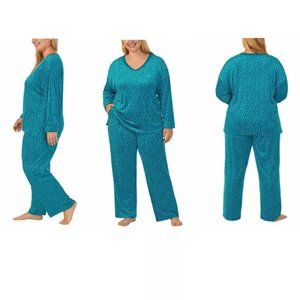 NWT Nautica Women 2-Piece Lightweight Fleece Pajama Sleepwear Set M $70 5B500